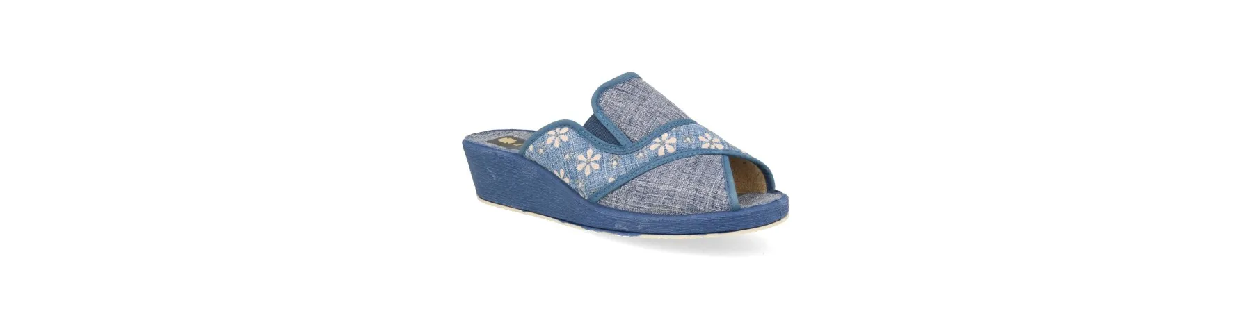 ZAPATILLAS CASA con CUÑA MUJER MOD. RAMILLETE