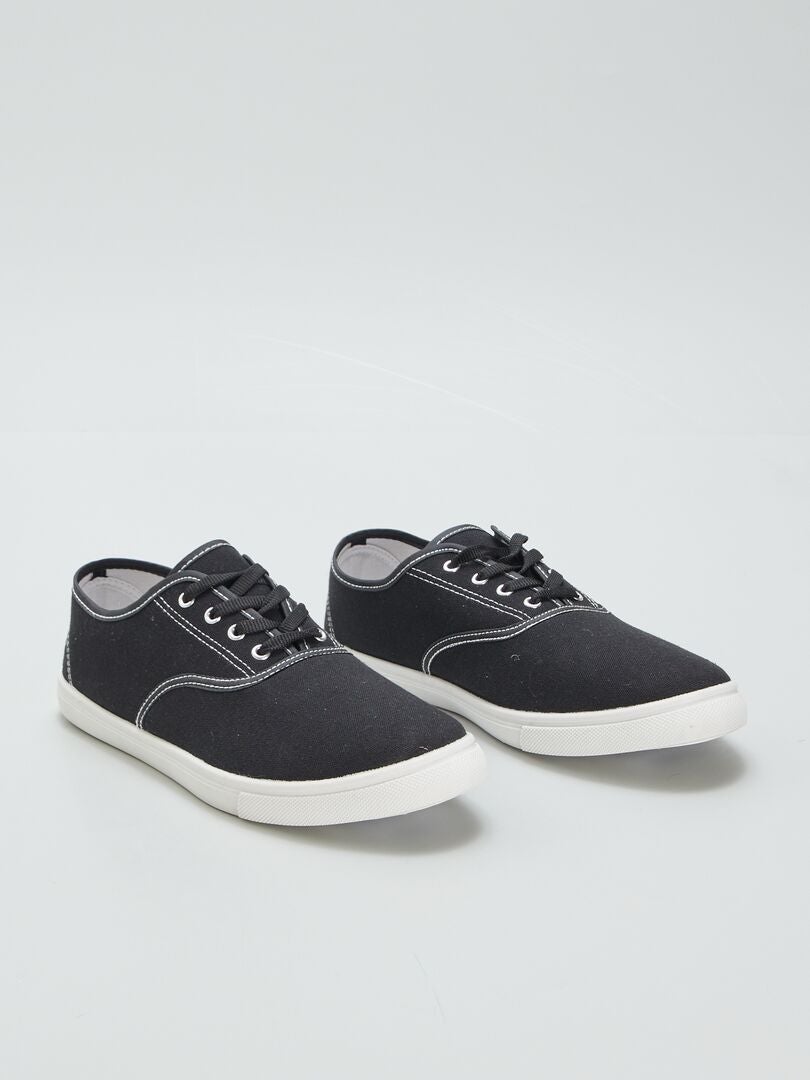 ZAPATILLAS DE TELA  NEGRO