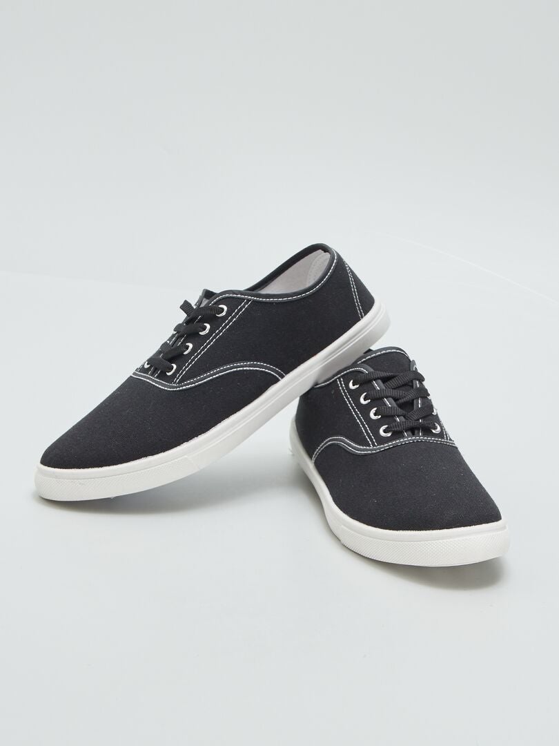ZAPATILLAS DE TELA  NEGRO