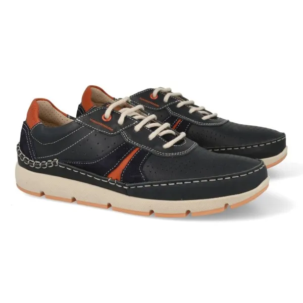 ZAPATILLAS DE VESTIR HOMBRE PIEL MOD. DAVINDER MARINO