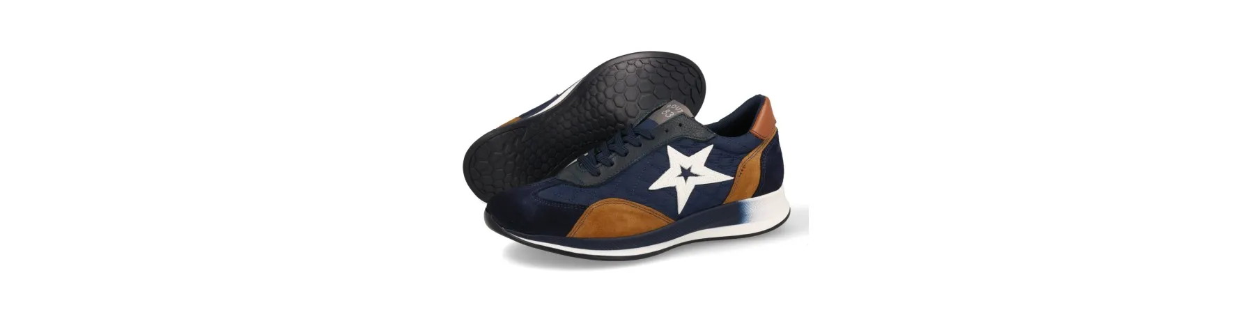 ZAPATILLAS DE VESTIR HOMBRE PIEL MOD. MAYAN MARINO