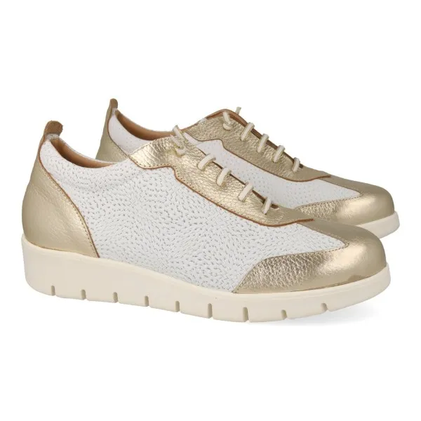 ZAPATILLAS de VESTIR MUJER PIEL MOD. DUBATTI BLANCAS