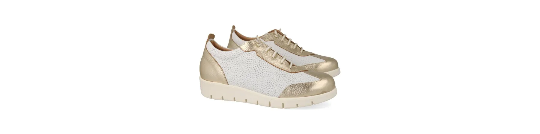 ZAPATILLAS de VESTIR MUJER PIEL MOD. DUBATTI BLANCAS