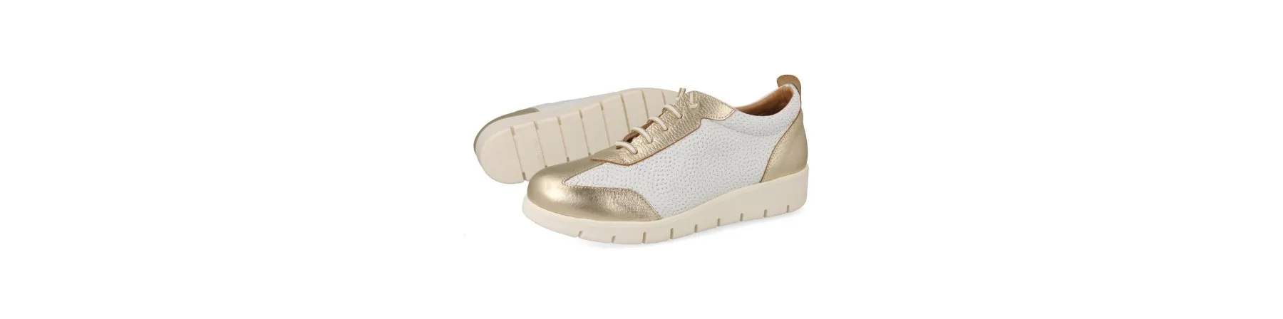 ZAPATILLAS de VESTIR MUJER PIEL MOD. DUBATTI BLANCAS