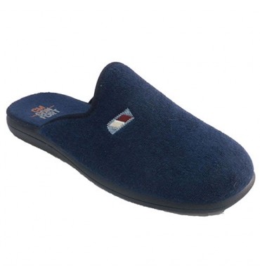 Zapatillas hombre abiertas detrás plantilla extraíble Calzamur en azul marino