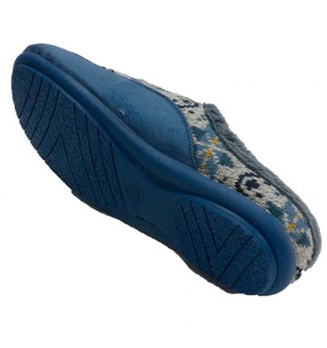 Zapatillas mujer abiertas por detrás abertura empeine Muro en azul