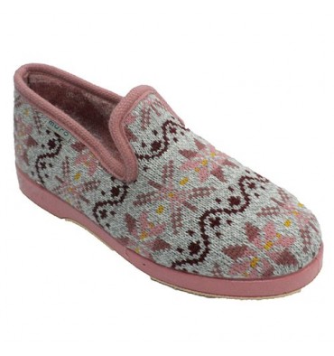 Zapatillas mujer cerrada de punto Muro en rosa