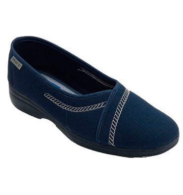 Zapatillas mujer cerradas Muro en azul marino