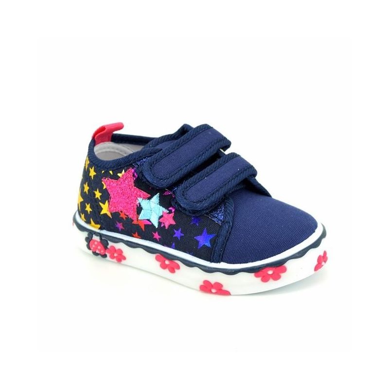 Zapatillas niña con luces de lona