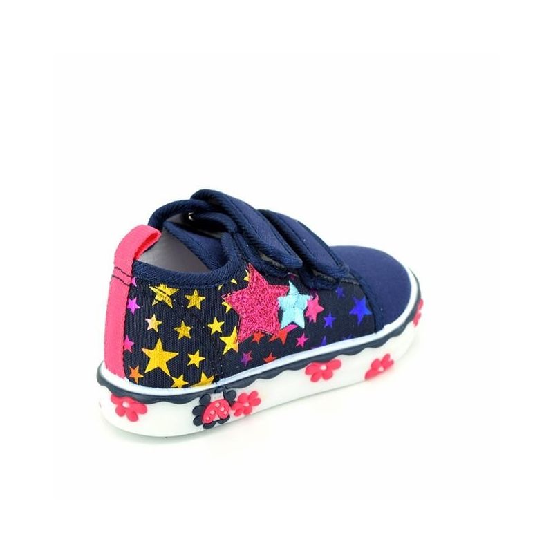 Zapatillas niña con luces de lona