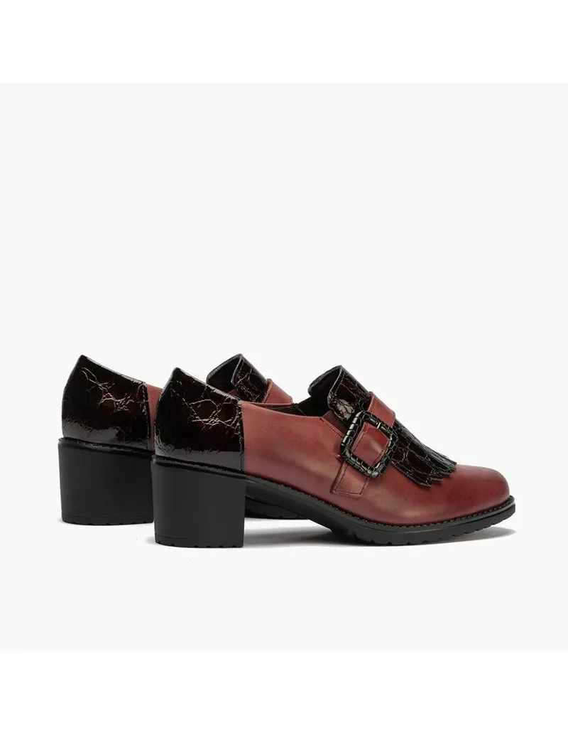 Zapato de tacón burdeos Pitillos