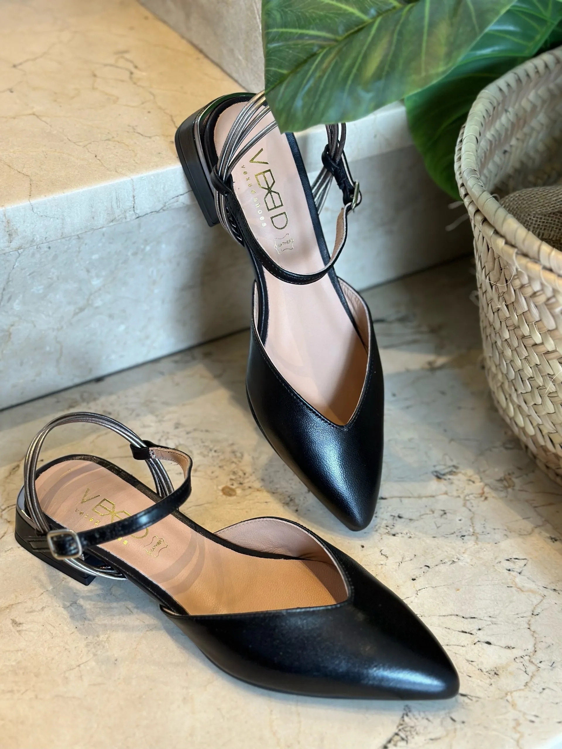 Zapato Juno Destalonado Piel Negro