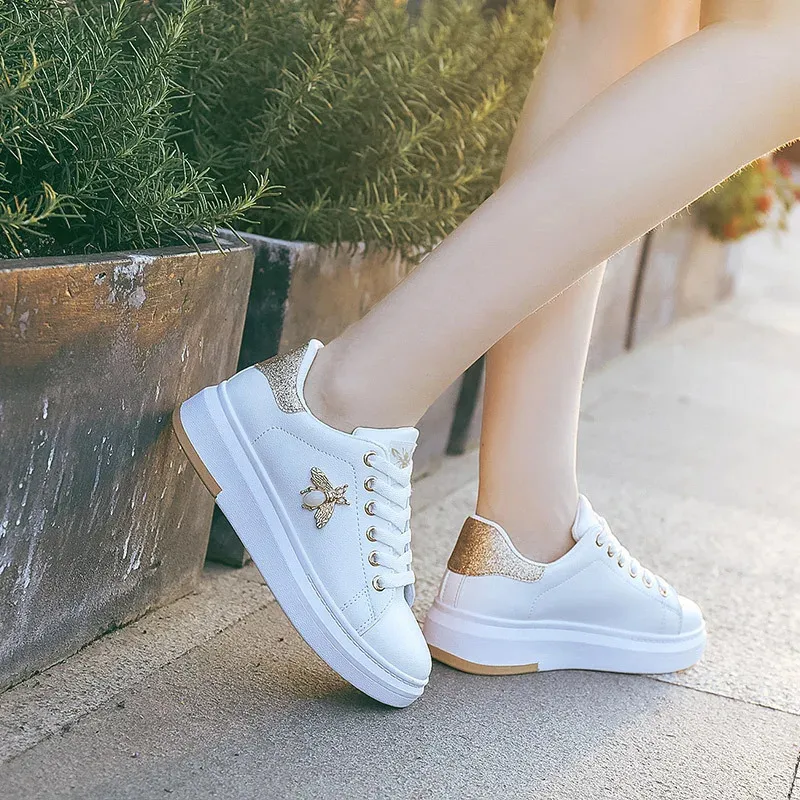 Zapatos blancos para mujeres zapatillas de zapatillas