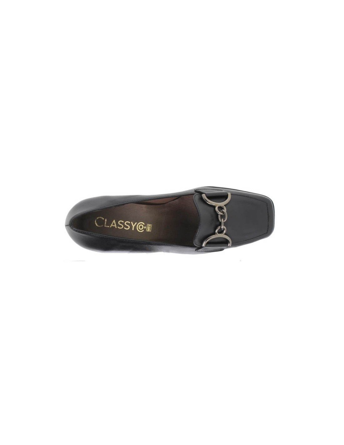 Zapatos mujer piel tacón negro