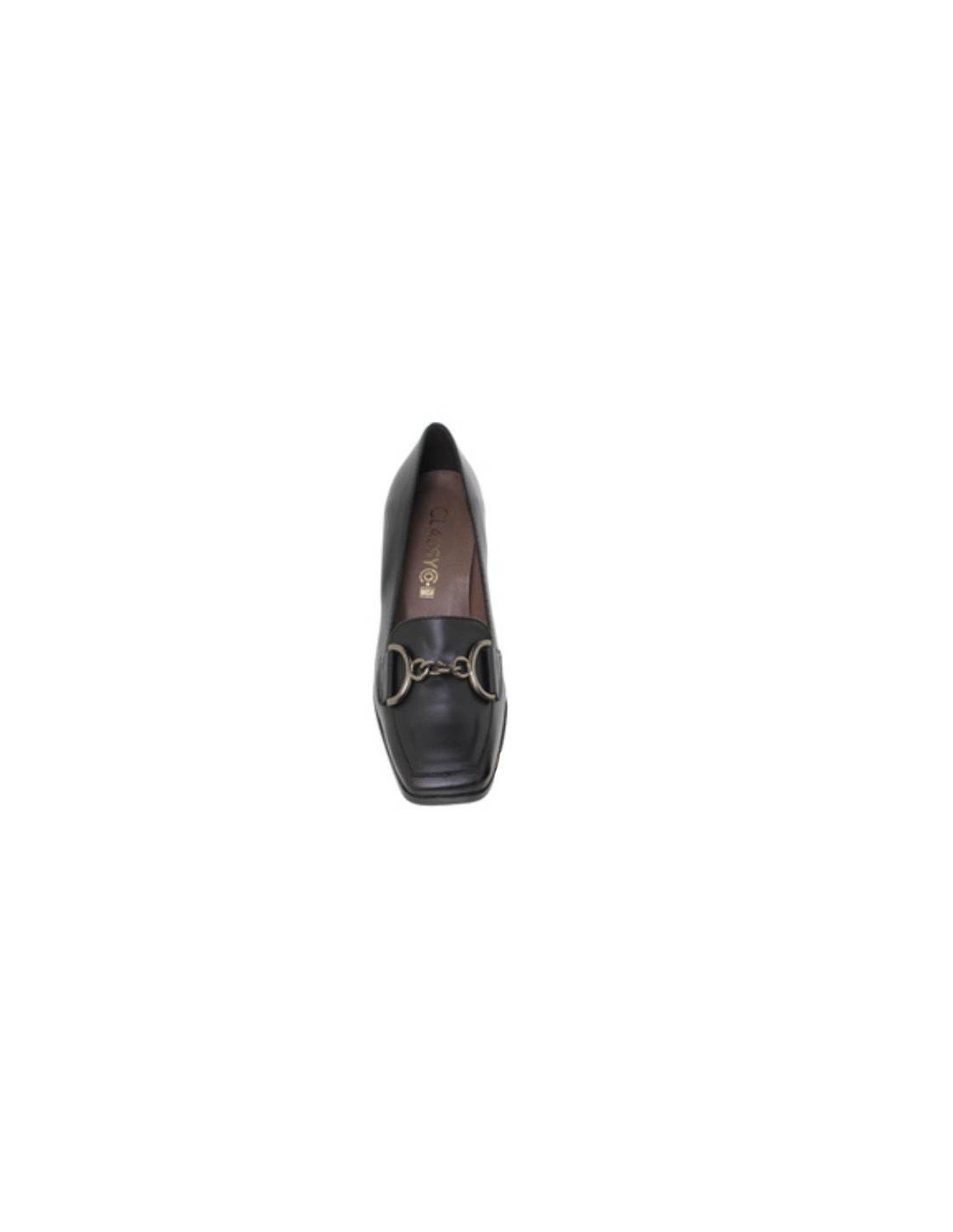 Zapatos mujer piel tacón negro