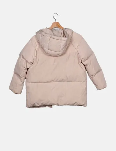 Zara Plumas beige capucha